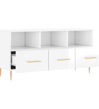 TV-Schrank Hochglanz-Weiß 102x36x50 cm Holzwerkstoff