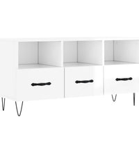 TV-Schrank Hochglanz-Weiß 102x36x50 cm Holzwerkstoff