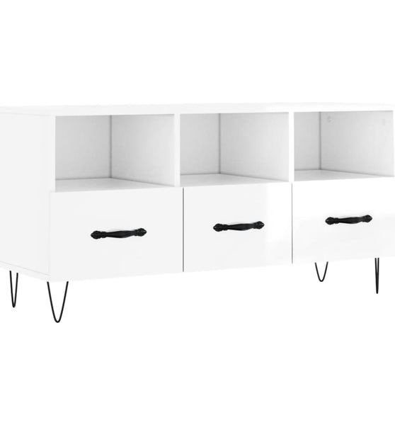 TV-Schrank Hochglanz-Weiß 102x36x50 cm Holzwerkstoff