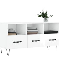 TV-Schrank Hochglanz-Weiß 102x36x50 cm Holzwerkstoff