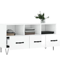 TV-Schrank Hochglanz-Weiß 102x36x50 cm Holzwerkstoff