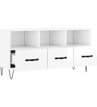 TV-Schrank Hochglanz-Weiß 102x36x50 cm Holzwerkstoff