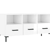 TV-Schrank Hochglanz-Weiß 102x36x50 cm Holzwerkstoff