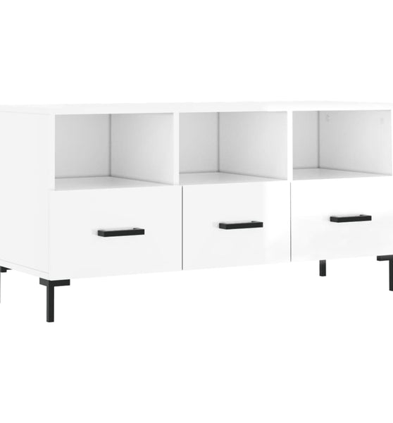 TV-Schrank Hochglanz-Weiß 102x36x50 cm Holzwerkstoff