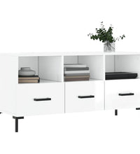 TV-Schrank Hochglanz-Weiß 102x36x50 cm Holzwerkstoff