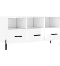 TV-Schrank Hochglanz-Weiß 102x36x50 cm Holzwerkstoff