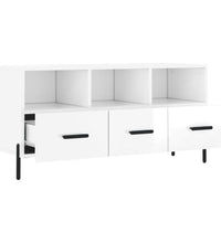 TV-Schrank Hochglanz-Weiß 102x36x50 cm Holzwerkstoff