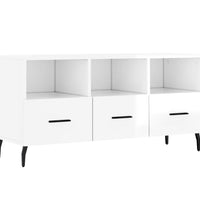 TV-Schrank Hochglanz-Weiß 102x36x50 cm Holzwerkstoff