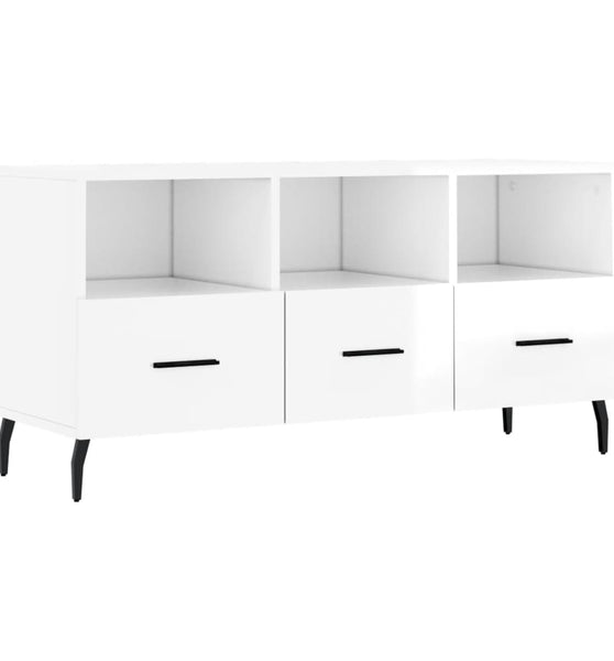 TV-Schrank Hochglanz-Weiß 102x36x50 cm Holzwerkstoff