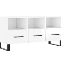 TV-Schrank Hochglanz-Weiß 102x36x50 cm Holzwerkstoff