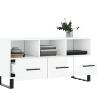 TV-Schrank Hochglanz-Weiß 102x36x50 cm Holzwerkstoff