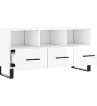 TV-Schrank Hochglanz-Weiß 102x36x50 cm Holzwerkstoff