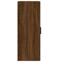 Wandschrank Braun Eichen-Optik 34,5x34x90 cm Holzwerkstoff