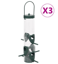 Vogelfutterspender 3 Stk. Dunkelgrün 17x17x32 cm
