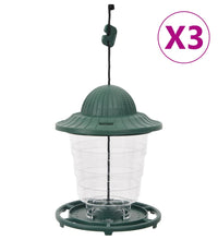 Vogelfutterspender 3 Stk. Dunkelgrün 13x13x17 cm
