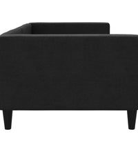 Tagesbett Schwarz 90x190 cm Stoff