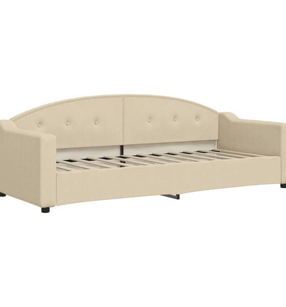 Tagesbett Creme 80x200 cm Stoff