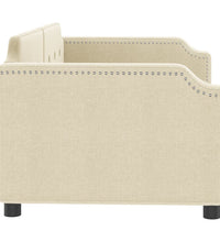 Tagesbett Creme 80x200 cm Stoff