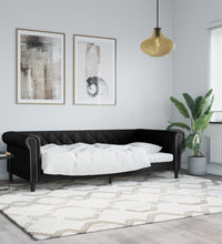 Tagesbett Schwarz 80x200 cm Kunstleder