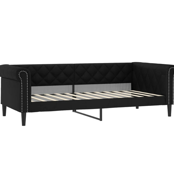 Tagesbett Schwarz 100x200 cm Kunstleder
