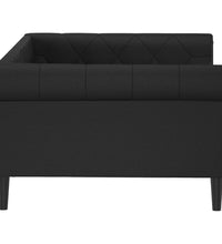 Tagesbett Schwarz 100x200 cm Kunstleder