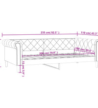 Tagesbett Schwarz 100x200 cm Kunstleder
