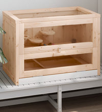 Hamsterkäfig 60x35,5x42 cm Massivholz Tanne