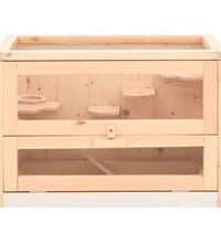 Hamsterkäfig 60x35,5x42 cm Massivholz Tanne