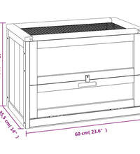 Hamsterkäfig 60x35,5x42 cm Massivholz Tanne