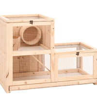 Hamsterkäfig 81x40x60 cm Massivholz Tanne