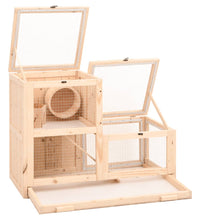 Hamsterkäfig 81x40x60 cm Massivholz Tanne