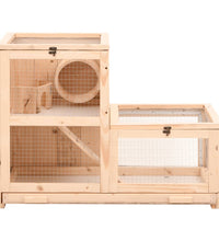 Hamsterkäfig 81x40x60 cm Massivholz Tanne