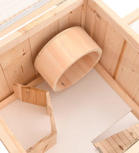 Hamsterkäfig 81x40x60 cm Massivholz Tanne