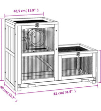 Hamsterkäfig 81x40x60 cm Massivholz Tanne