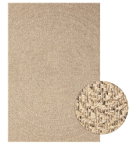 Teppich ZIZUR 120x170 cm Jute-Optik Indoor und Outdoor