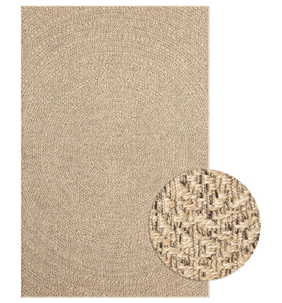 Teppich ZIZUR 200x290 cm Jute-Optik Indoor und Outdoor