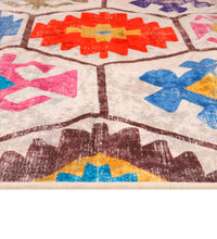 Teppich Waschbar Mehrfarbig 190x300 cm Rutschfest