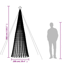 Weihnachtsbaum Kegelform 688 LEDs Warmweiß 300 cm