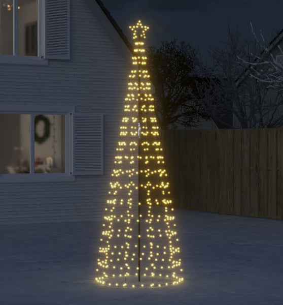 LED-Weihnachtsbaum mit Erdspießen 570 LEDs Warmweiß 300 cm