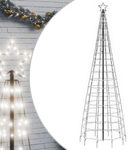 LED-Weihnachtsbaum mit Erdspießen 570 LEDs Kaltweiß 300 cm
