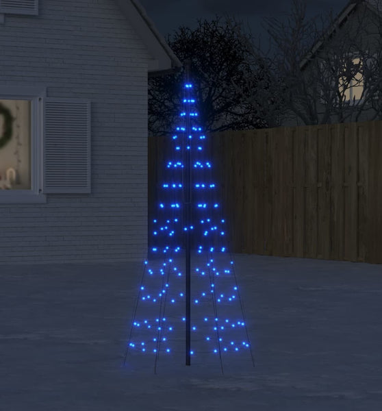 LED-Weihnachtsbaum für Fahnenmast 200 LEDs Blau 180 cm