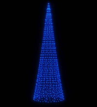 LED-Weihnachtsbaum für Fahnenmast 1534 LEDs Blau 500 cm