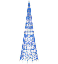LED-Weihnachtsbaum für Fahnenmast 1534 LEDs Blau 500 cm