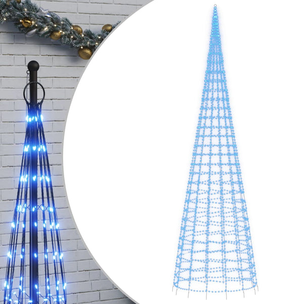 LED-Weihnachtsbaum für Fahnenmast 3000 LEDs Blau 800 cm