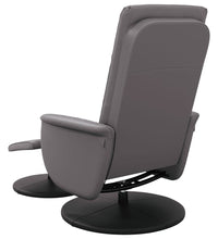 Massagesessel mit Fußhocker Grau Kunstleder