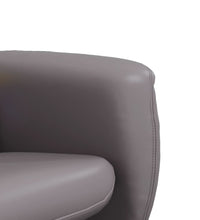 Massagesessel mit Fußhocker Grau Kunstleder