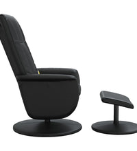 Massagesessel mit Fußhocker Schwarz Kunstleder