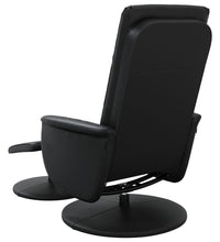Massagesessel mit Fußhocker Schwarz Kunstleder