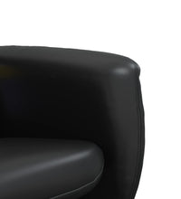 Massagesessel mit Fußhocker Schwarz Kunstleder