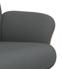 Relaxsessel mit Fußhocker Dunkelgrau Stoff